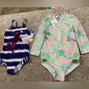 NWT Bundle of Girls bathing Suits Size Sm